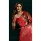 Elegant Brown Soft Silk Jacquard Work Party Wear Saree - 219466