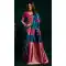 Teal Blue Soft Silk Jacquard Work Party Wear Saree - 219470