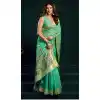Buy Mint Green Cotton Party Wear Plus Size Saree - 219472