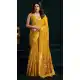 Yellow Cotton Mina Work Party Wear Saree - 219474