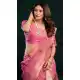 Pink Cotton Mina Work Party Wear Saree - 219476