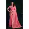 Pink Cotton Mina Work Party Wear Saree - 219476