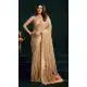 Chiku Cotton Party Wear Saree with Mina Work - 219477