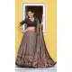 Elegant Black Tasar Silk Party Wear Lehenga - 219490