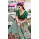 Green Tasar Silk Printed Lehenga Choli - 219491