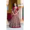 Maroon Tasar Silk Lace Border Lehenga - 219492