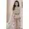 Off White Pure Crepe Embroidery Work Kids Girls Suit - 219533