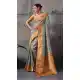 Grey Kanjivaram Silk Meenakari Weaving Traditional Wear Saree - 219564