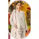 White Purple Chiffon Embroidery Work Suit - 219578
