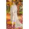 White Purple Chiffon Embroidery Work Suit - 219578