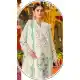 White Sky Blue Chiffon Zari Work Pakistani Suit - 219579