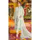 White Sky Blue Chiffon Zari Work Pakistani Suit - 219579