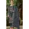 Navy Blue Embroidery Sequence Work Suit - 219582