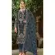 Navy Blue Embroidery Sequence Work Suit - 219582