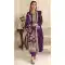 Purple Silk Embroidery Pakistani Suit - 219587