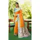 Mustard Soft Silk Gold Zari Meenakari Party Wear Saree - 219598
