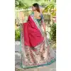 Dark Pink Soft Silk Zari Woven Plus Size Saree - 219600
