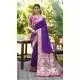 Purple Soft Silk Gold Zari Woven Party Wear Saree - 219601
