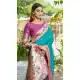 Rama Blue Soft Silk Meenakari Paithani Party Wear Saree - 219602