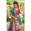 Shop Rama Green Soft Silk Gold Zari Plus Size Saree - 219603