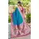 Teal Blue Soft Silk Paithani Pallu Party Wear Saree - 219604