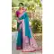 Teal Blue Soft Silk Paithani Pallu Party Wear Saree - 219604