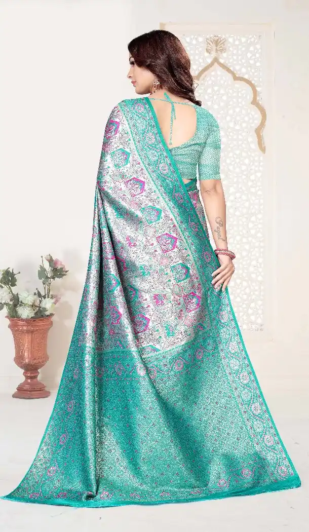 Elegant Multi Kanjivaram Silk Zari Saree - 219639