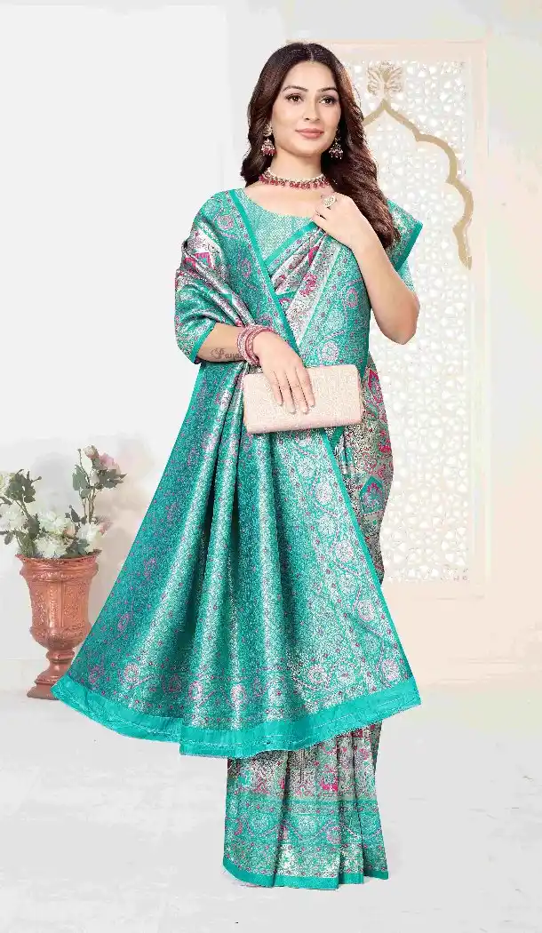 Elegant Multi Kanjivaram Silk Zari Saree - 219639