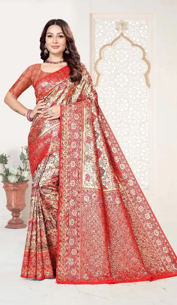 Royal Multi Kanjivaram Silk Work Saree - 219641