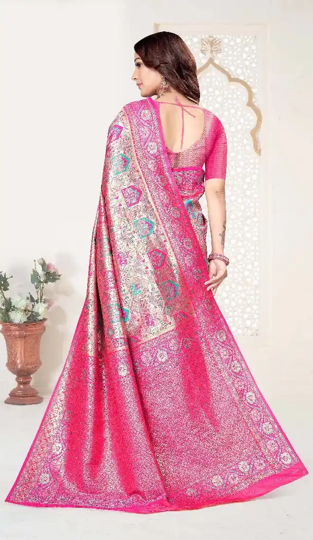 Multi Kanjivaram Silk Designer Saree - 219642
