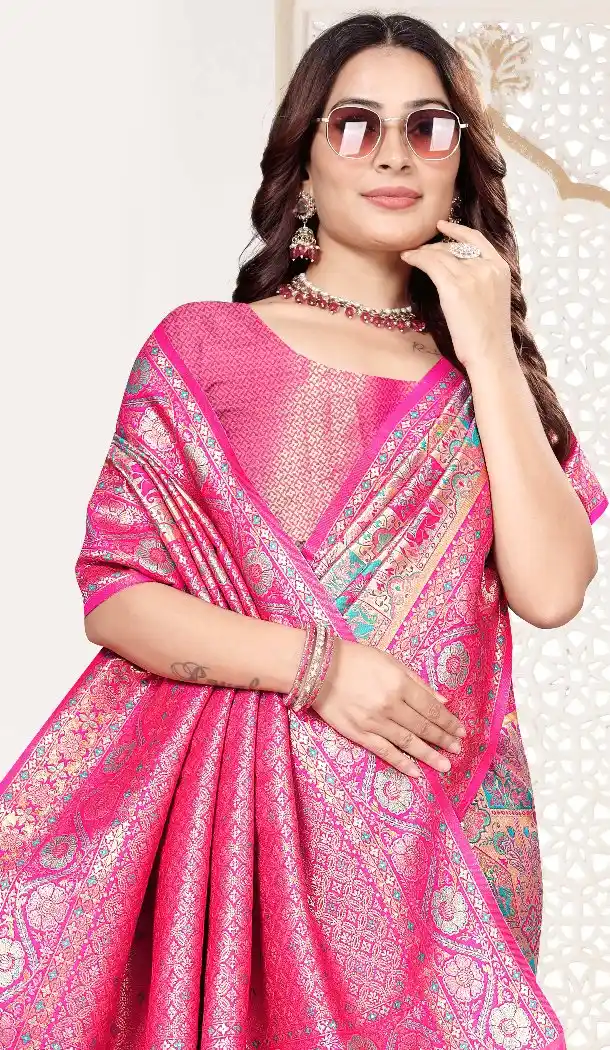 Multi Kanjivaram Silk Designer Saree - 219642