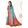 Buy Blue Pure Viscose Silk Zari Weaving Plus Size Saree - 219644