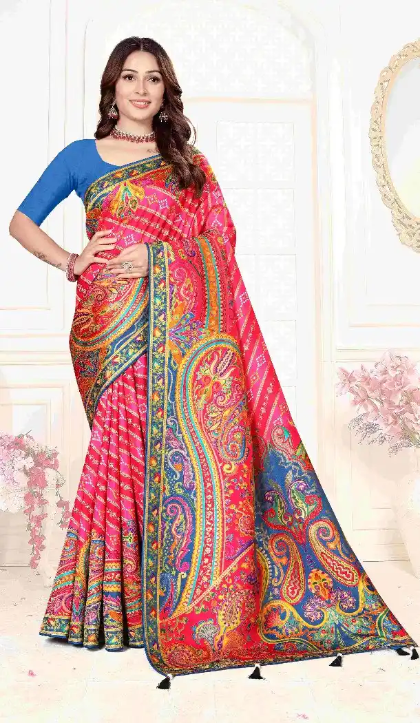 Pink Pure Viscose Silk Zari Designer Saree - 219646