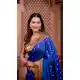 Elegant Blue Soft Silk Party Wear Saree with Zari Work - 219650