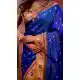 Elegant Blue Soft Silk Party Wear Saree with Zari Work - 219650