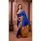 Elegant Blue Soft Silk Party Wear Saree with Zari Work - 219650