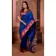 Royal Blue Soft Silk Zari Woven Party Wear Saree - 219653