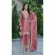Peach Chinon Embroidery Work Palazzo Suit - 219669