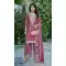 Pink Chinon Party Wear Palazzo Suit with Zari Work - 219671