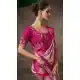 Pink Pure Satin Silk Embroidery Work Designer Saree - 219697