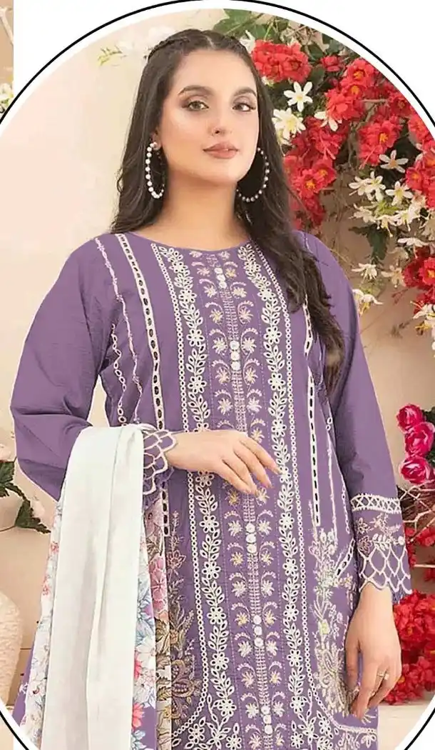 Cotton Sequence Work Embroidery Pakistani Suit - 219713
