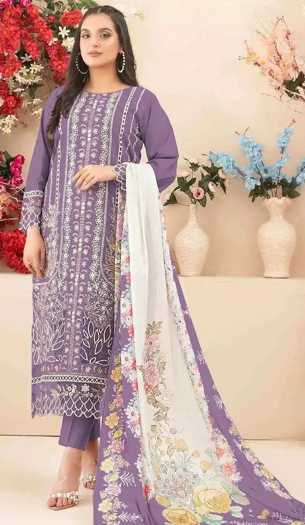 Cotton Sequence Work Embroidery Pakistani Suit - 219713