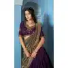 Buy Dark Purple Vichitra Silk Plus Size Lehenga Choli - 219729