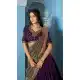 Elegant Dark Purple Vichitra Silk Lehenga Choli - 219729