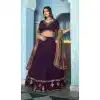 Buy Dark Purple Vichitra Silk Plus Size Lehenga Choli - 219729