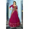 Rani Pink Vichitra Silk Sequins Work Plus Size Lehenga - 219731