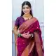 Burgundy Pure Soft Silk Gold Zari Pallu Party Wear Saree - 219753