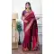Burgundy Pure Soft Silk Gold Zari Pallu Party Wear Saree - 219753