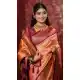 Peach Pure Soft Silk Gold Zari Work Pethani Saree - 219756