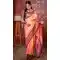 Peach Pure Soft Silk Gold Zari Work Pethani Saree - 219756